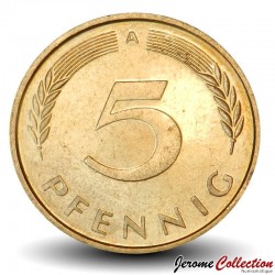 ALLEMAGNE DE L'OUEST / DDR / RFA - PIECE de 5 Pfennig - A - 1990 – Km107 – JeromeCollection
