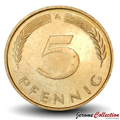 ALLEMAGNE DE L'OUEST / DDR / RFA - PIECE de 5 Pfennig - A - 1990 – Km107 – JeromeCollection