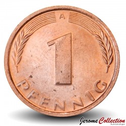 ALLEMAGNE DE L'OUEST / DDR / RFA - PIECE de 1 Pfennig - A - 1991 – Km105 – JeromeCollection