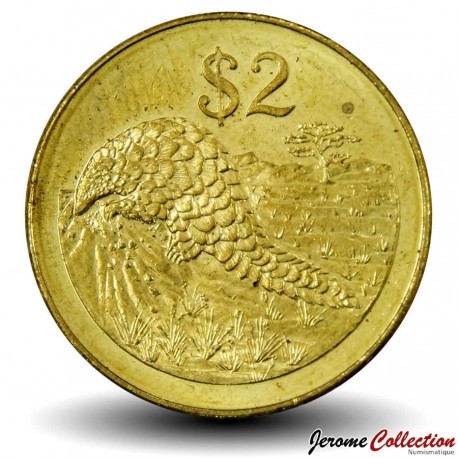 ZIMBABWE - PIECE de 2 Dollars - Pangolin - 1997 – Km12 – JeromeCollection