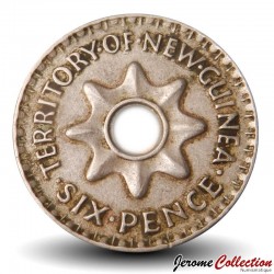 NOUVELLE GUINEE - PIECE de 6 Pence - George VI - 1943