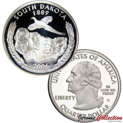 ETATS UNIS / USA - PIECE de 25 Cents (Quarter States) - Sud Dakota - 2006 - Belle Epreuve (BE) - S – Km386 –