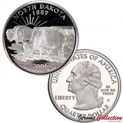 ETATS UNIS / USA - PIECE de 25 Cents (Quarter States) - Nord Dakota - 2006 - Belle Epreuve (BE) - S – Km385 –