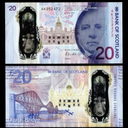 ECOSSE / BANK OF SCOTLAND - Billet de 20 Pounds - Sir Walter Scott / Le Forth Bridge - 01.06.2019 – P132a –