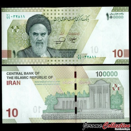 IRAN - Billet de 10 Tomans / 100000 Rials - Tombe de Saadi [Billet de remplacement ٧١] - 2023 – P163dz –