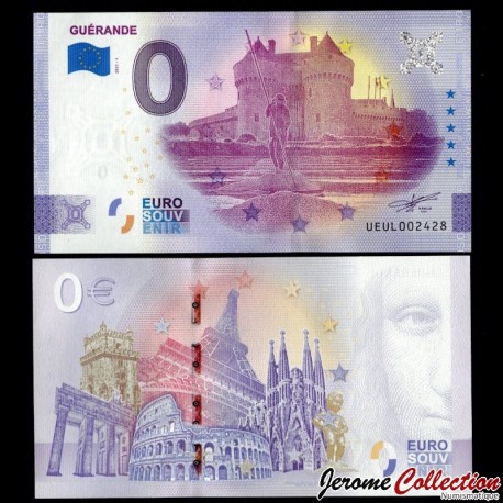 BILLET TOURISTIQUE - ZERO 0 EURO - FRANCE - GUERANDE - [VERSION ANNIVERSARY] UEBZ - 2021-1 – N322137 – JeromeCollection