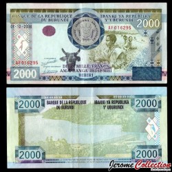 BURUNDI - Billet de 2000 Francs - Lac - 1.12.2008 – P47 – JeromeCollection