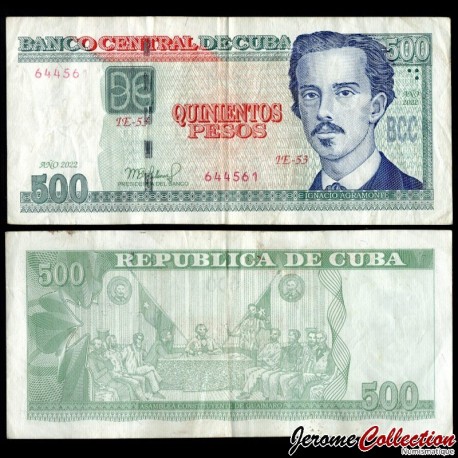 CUBA - Billet de 500 Pesos - Frank Isaac País García - 2022 – P131d – JeromeCollection