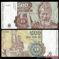 ROUMANIE - Billet de 500 Lei - Constantin Brâncuși - 04.1991 – P98b – JeromeCollection