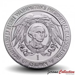 MAN (Ile de) - PIECE de 1 Couronne - Bicentenaire de l'investiture présidentielle de George Washington - 1989 – Km248 –