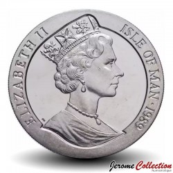 MAN (Ile de) - PIECE de 1 Couronne - Bicentenaire de l'investiture présidentielle de George Washington - 1989
