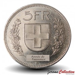 SUISSE - PIECE de 5 Francs - Guillaume Tell / Tête de Berger - 2010