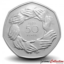 ROYAUME UNI - PIECE de 50 Pence - Adhésion du Royaume-Uni dans l'UE - 1973 – Km918 – JeromeCollection