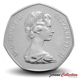 ROYAUME UNI - PIECE de 50 Pence - Adhésion du Royaume-Uni dans l'UE - 1973