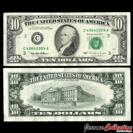 ETATS UNIS / USA - Billet de 10 Dollars - Alexander Hamilton - C(3) Philadelphia - 2003 – P499C – JeromeCollection