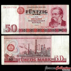 ALLEMAGNE DE L'EST / DDR / RDA - Billet de 50 Mark - Friedrich Engels - 1971 – P30b – JeromeCollection