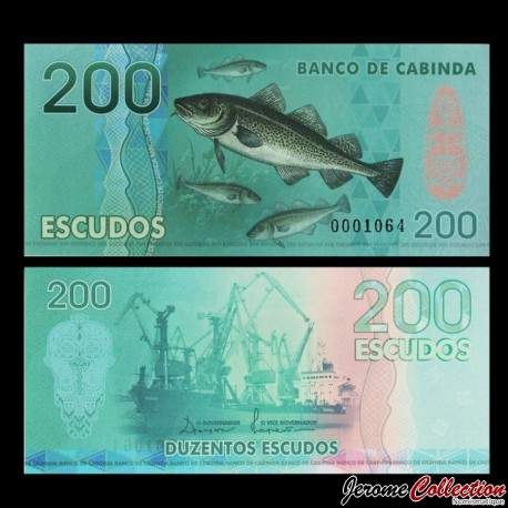CABINDA - Billet de 200 ESCUDOS - Poissons - Chalutier - 2013