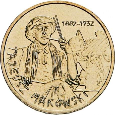 POLOGNE - PIECE de 2 ZLOTE - Série Peintres polonais - Tadeusz Makowski - 2005