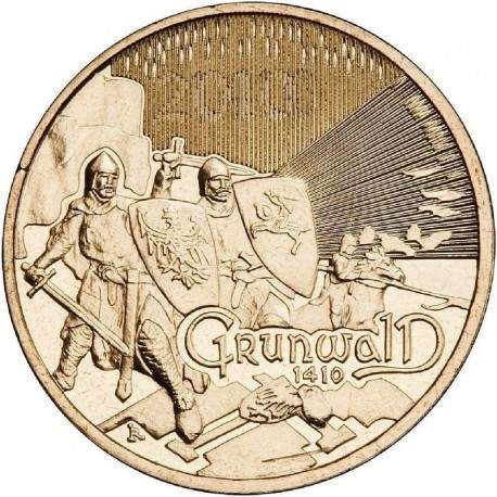 POLOGNE - PIECE de 2 ZLOTE - Bataille de Grunwald - 2010