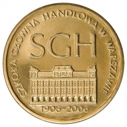 POLOGNE - PIECE de 2 ZLOTE - Ecole économique de Varsovie - 2006