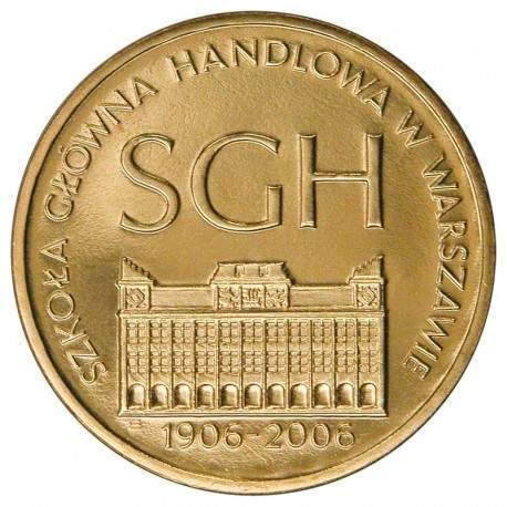 POLOGNE - PIECE de 2 ZLOTE - Ecole économique de Varsovie - 2006