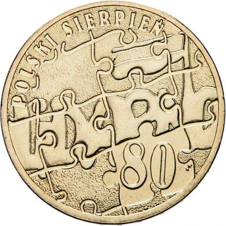 POLOGNE - PIECE de 2 ZLOTE - Pologne août 1980 - 2010