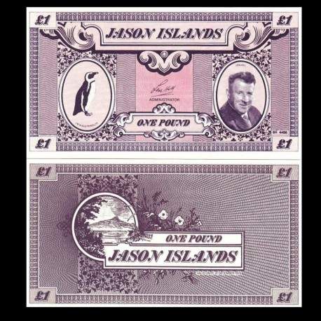 ÎLES JASON / MALOUINES - Billet de 1 Pound - Manchot du Cap - 1979