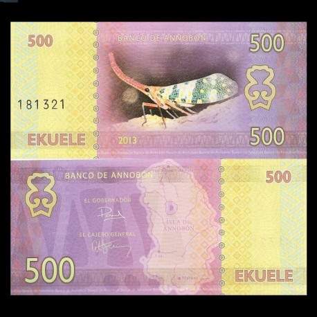 ANNOBON - Billet de 500 Ekuele - Série insectes - 2013