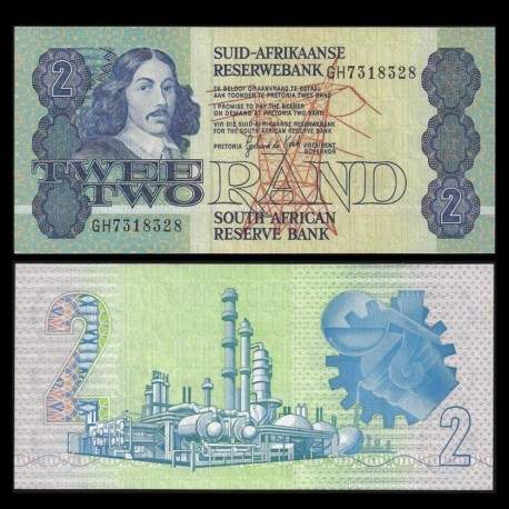 AFRIQUE DU SUD - Billet de 2 Rand - Jan van Riebeeck - 1983 / 1990