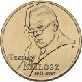 POLOGNE - PIECE de 2 ZLOTE - Czeslaw Milosz - 2011