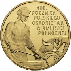 POLOGNE - PIECE de 2 ZLOTE - Colonisation polonaise de l'Amérique du Nord - 2008