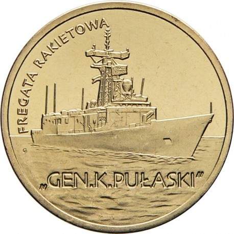 POLOGNE - PIECE de 2 ZLOTE - Destroyer ORP Pułaski - 2013