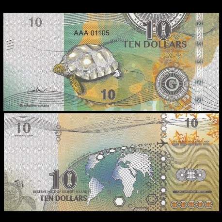 GILBERT ISLANDS / KIRIBATI- Billet de 10 Dollars - Série Tortue: Tortue