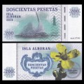 ISLA ALBORAN - Billet de 200 Pesetas - Série Bateaux - 2014