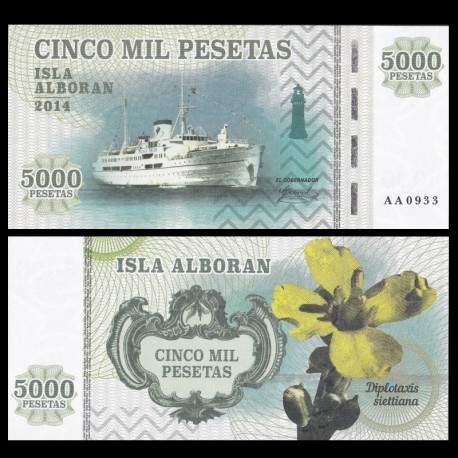 ISLA ALBORAN - Billet de 5000 Pesetas - Série Bateaux - 2014