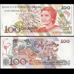 BRESIL - Billet de 100 Cruzados Novos - 1989