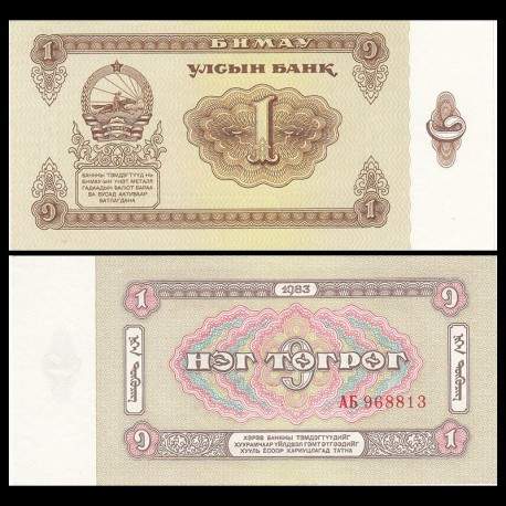 MONGOLIE - Billet de 1 Tögrög - 1983
