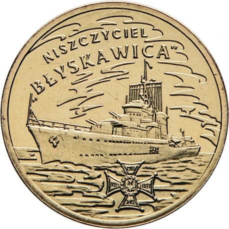 POLOGNE - PIECE de 2 ZLOTE - ORP Błyskawica - 2012