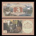 FELIS SILVESTRIS CATUS - Billet de 3 - Chat de race Bobtail américain - 2016