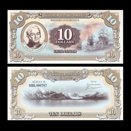 TERRE MARIE BYRD - Billet de 10 Dollars - Mikhaïl Lazarev - 2014