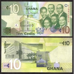 GHANA - Billet de 10 Cedis - 2013