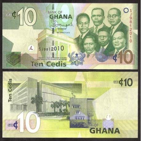 GHANA - Billet de 10 Cedis - 2013