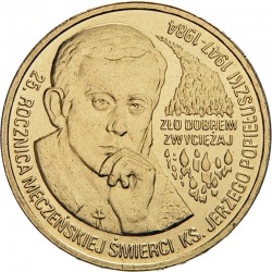 POLOGNE - PIECE de 2 ZLOTE - Père Jerzy Popiełuszko - 2009