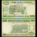 RWANDA - Billet de 500 Francs - Récolte de thé - 01.02.2008