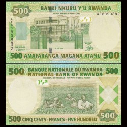 RWANDA - Billet de 500 Francs - Récolte de thé - 01.02.2008