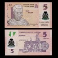 NIGERIA - Billet de 5 Naira - Joueurs de tambours - 2013