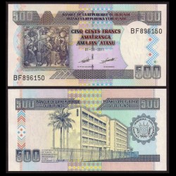 BURUNDI - Billet de 500 Francs - 2011