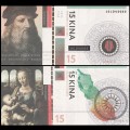 BOUGAINVILLE - Billet de 15 Kina - Série Peintres - Léonard de vinci- 2016