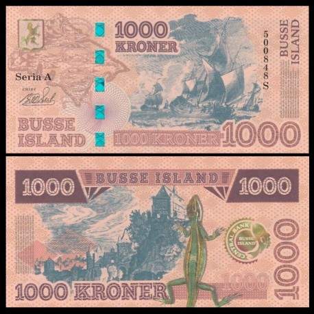 BUSSE ISLAND / ILE BUSS - Billet de 1000 Kroner - Lezard / Bateaux - 2017