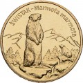 POLOGNE - PIECE de 2 ZLOTE - Le monde des animaux: Marmotte des Alpes - 2006